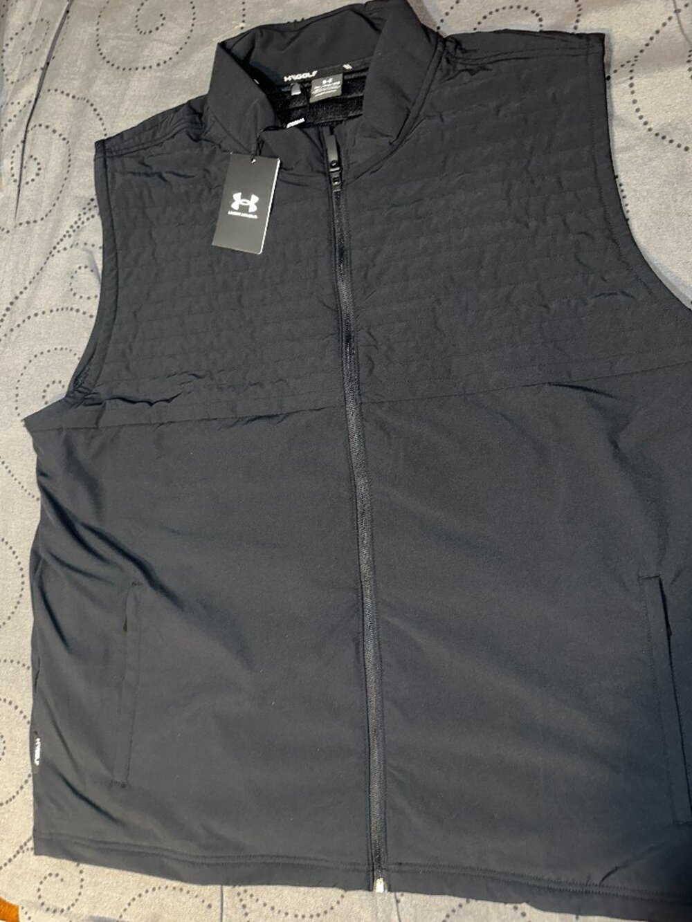 UNDER ARMOUR STORM GOLF DRIVE PRO SEMI SPHERE BLACK VEST JACKET SIZE 3XL MEN $90